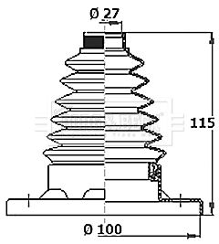 BORG & BECK gofruotoji membrana, kardaninis velenas BCB6163